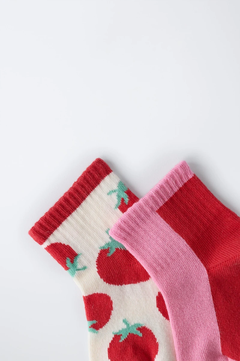 LOT DE DEUX CHAUSSETTES BASSES CASA LAWA X ZARA KIDS