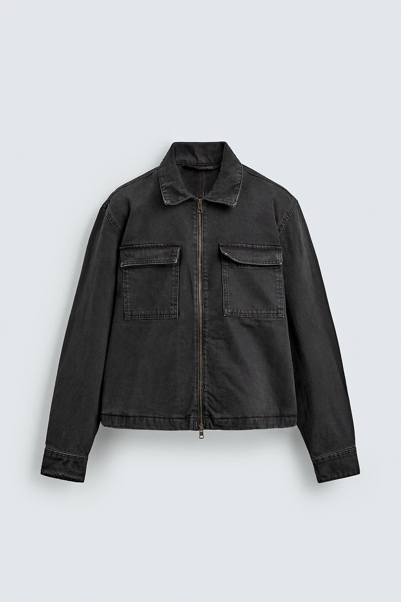 CROPPED FIT ZIP JACKET
