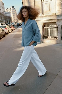 Z1975 WIDE SLEEVE DENIM SHIRT