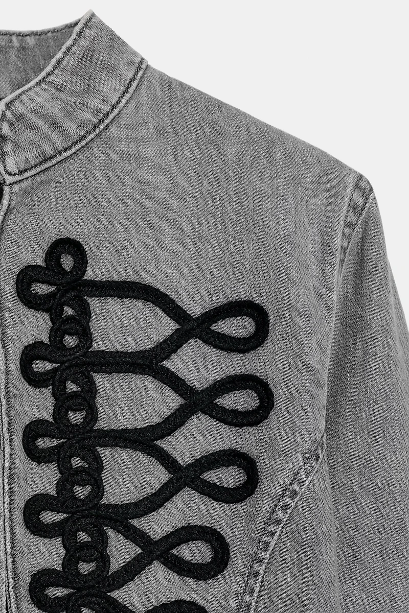 Z1975 PEPLUM JACKET WITH FROG BUTTONS