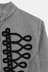 Z1975 PEPLUM JACKET WITH FROG BUTTONS
