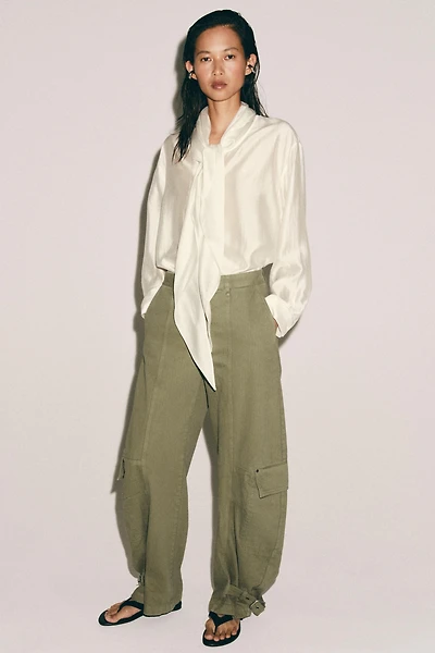 FLOWY TIE SHIRT ZW COLLECTION
