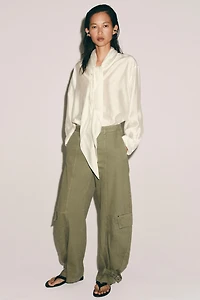 FLOWY TIE SHIRT ZW COLLECTION