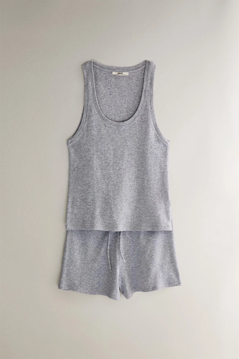 RIBBED COTTON TOP