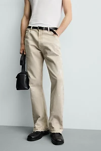 SPLASH EFFECT FLARE FIT JEANS