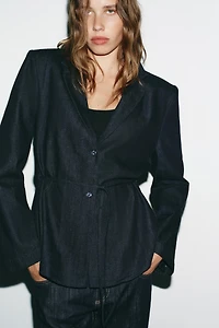 BELTED SHIRT BLAZER