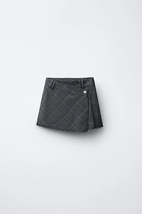 PLAID PAREO SKORT