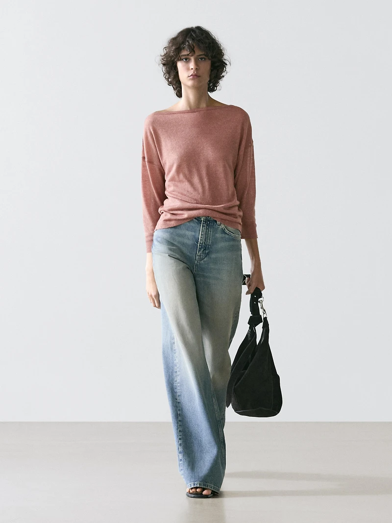 Lightweight wool and linen blend T-shirt