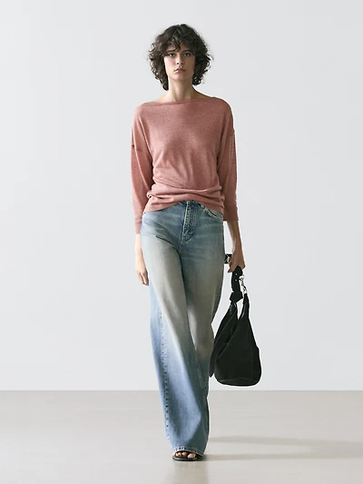 Lightweight wool and linen blend T-shirt