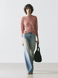 Lightweight wool and linen blend T-shirt