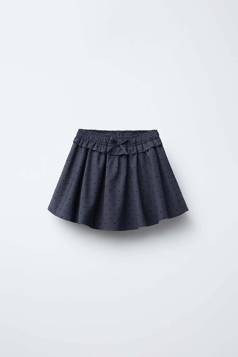 FLOCKED PRINT SKORT