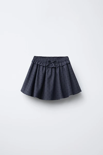FLOCKED PRINT SKORT