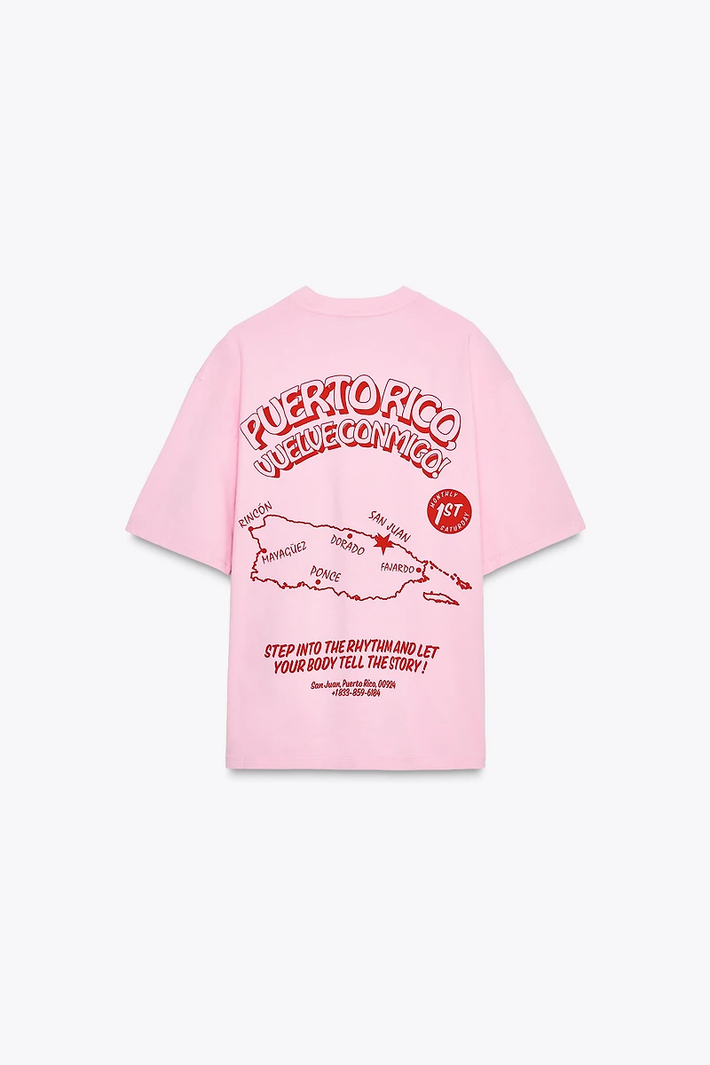 WASHED EFFECT PRINTED T-SHIRT