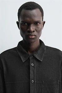 SUEDE LEATHER OVERSHIRT