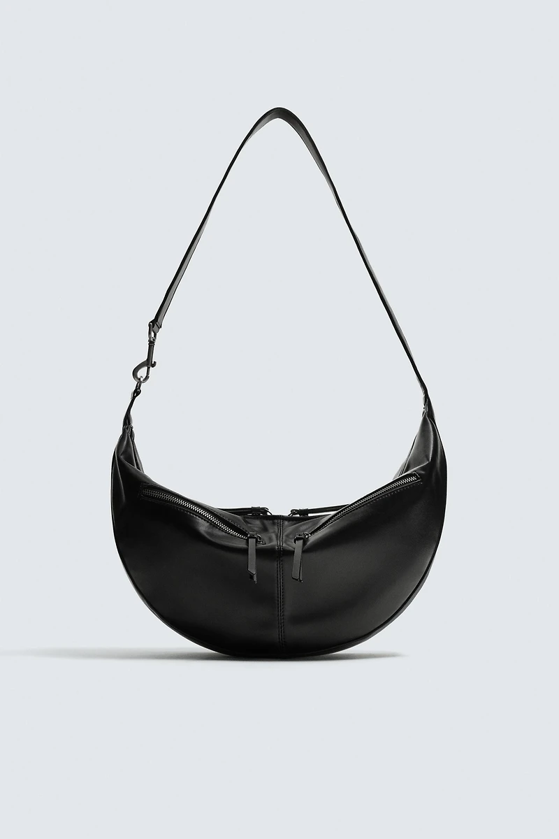 TOPSTITCHED SHOULDER BAG