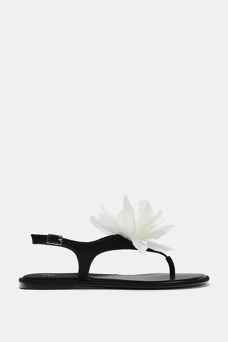 FLORAL FLAT SANDALS