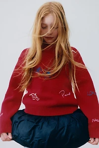 EMBROIDERED KNIT JUMPER