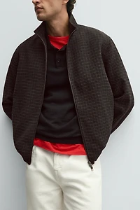 TEXTURED PLAID JACKET