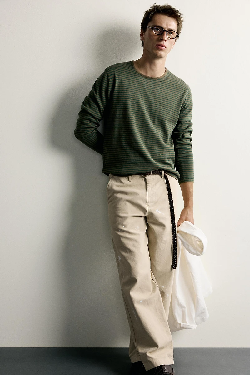 STRIPED REGULAR FIT JUMPER