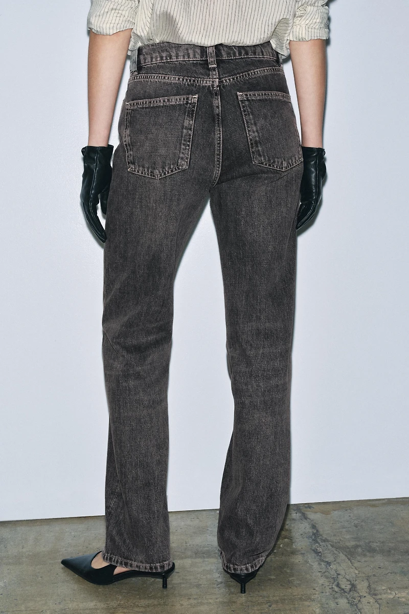 ZW COLLECTION HI-RISE STRAIGHT LEG JEANS