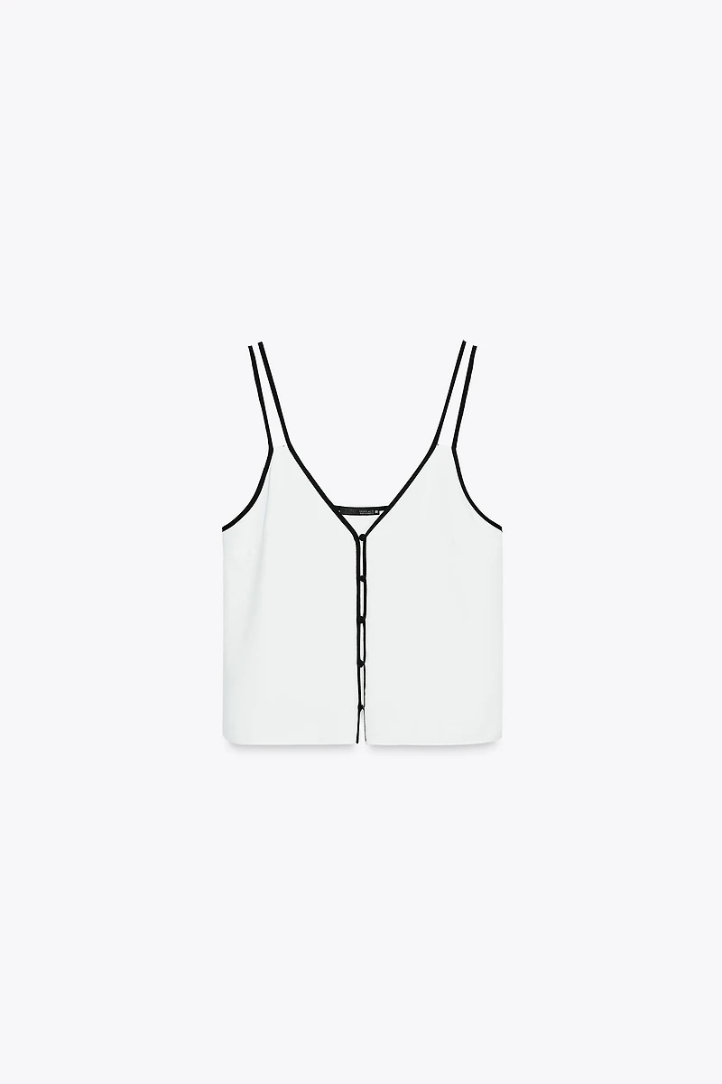 CONTRAST PIPED TRIM CAMISOLE