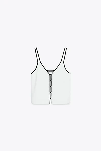 CONTRAST PIPED TRIM CAMISOLE
