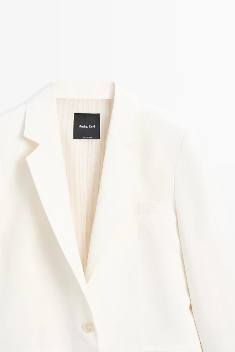 100% linen oversize blazer