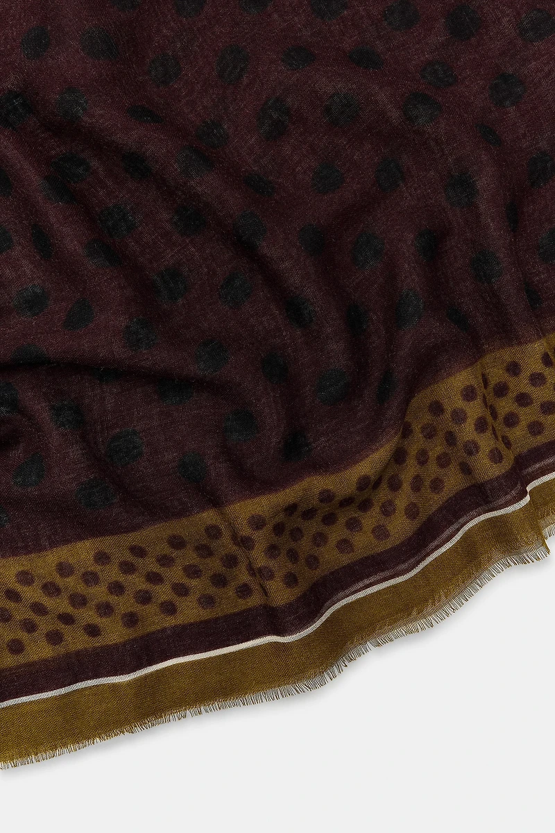 POLKA DOT PRINT SCARF