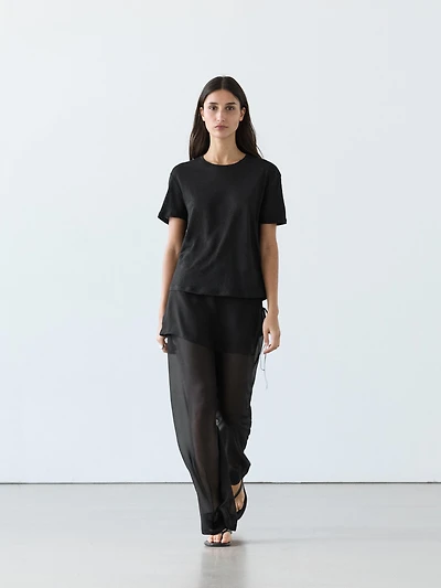 Linen short sleeve T-shirt