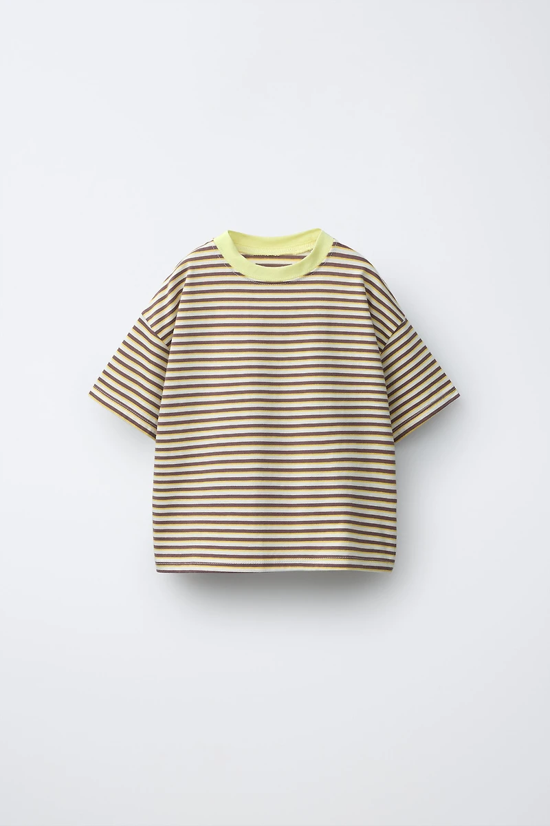 ZARA TIMELESS - T-SHIRT RAYURES COL CONTRASTE