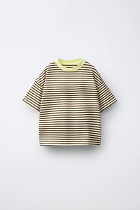 ZARA TIMELESS - T-SHIRT RAYURES COL CONTRASTE