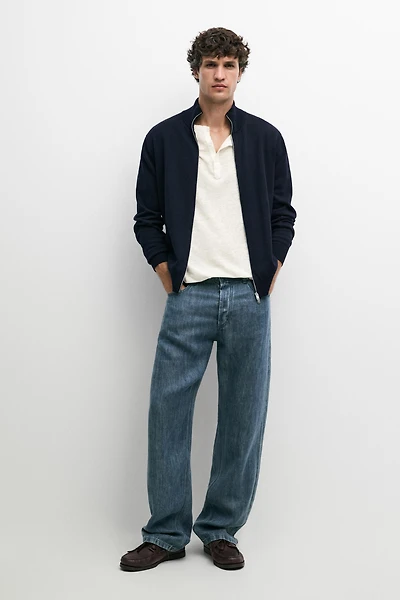 100% cotton knit cardigan