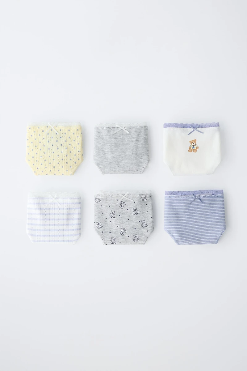 AGES 6-14 / SIX-PACK OF BEAR UNDERWEAR