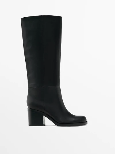 Block heel boots