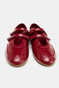 PATENT DOUBLE STRAP BALLET FLATS
