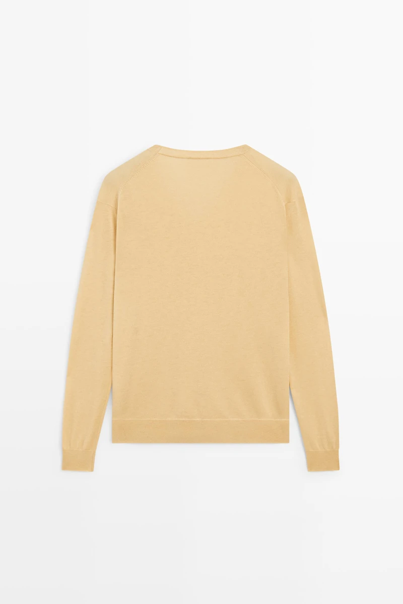 V-neck knit sweater