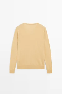 V-neck knit sweater