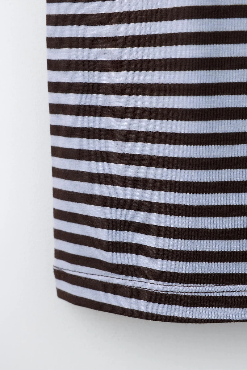 STRIPED T-SHIRT AND BERMUDA SET