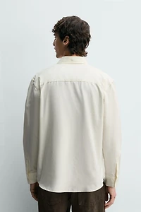 REGULAR FIT COTTON-SILK SHIRT