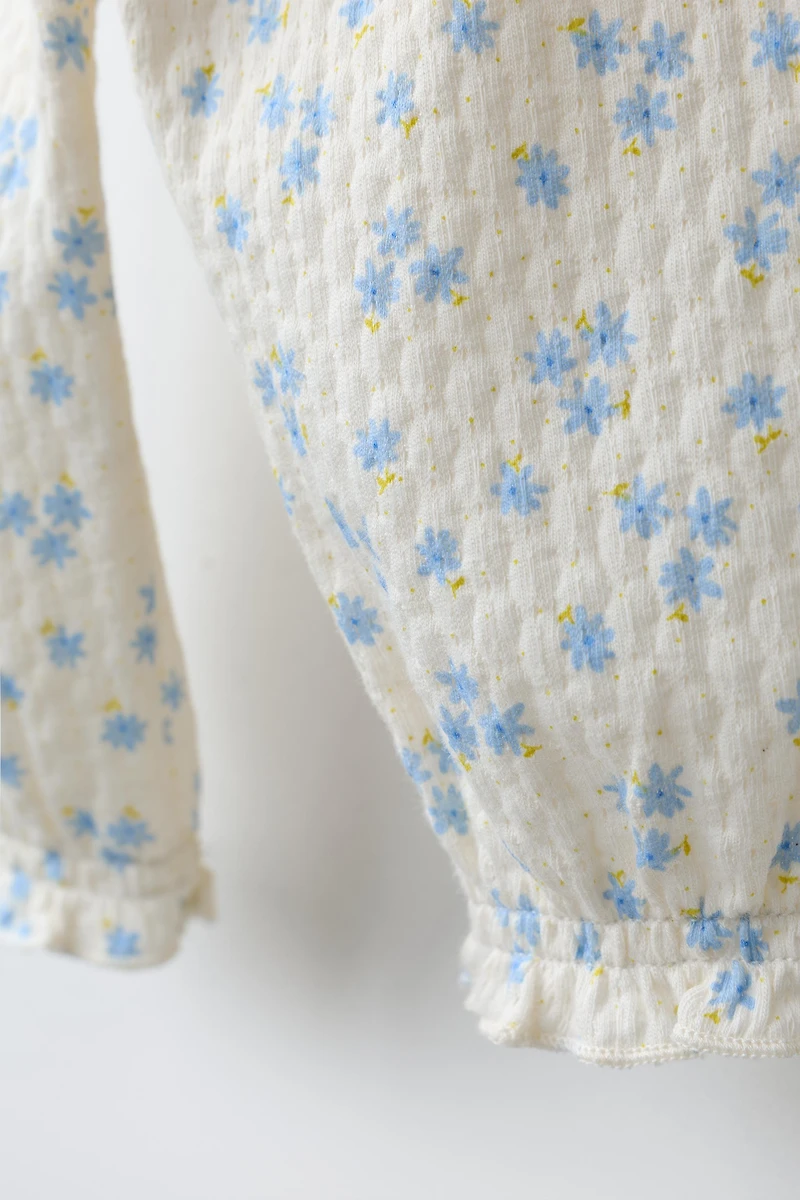 PANTALON DE JOGGING TEXTURÉ À FLEURS