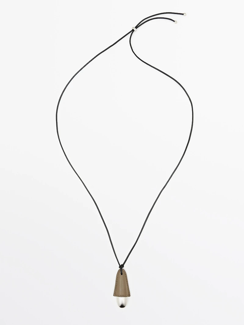 Leather pendant
