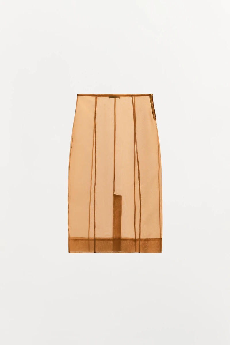 ORGANZA MIDI SKIRT