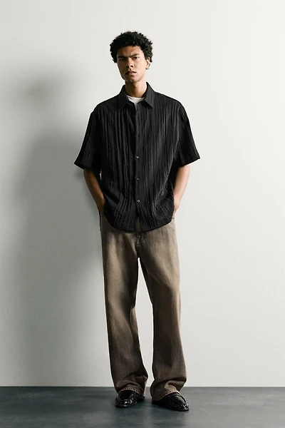 RELAXED FIT TEXTURED SHIRT