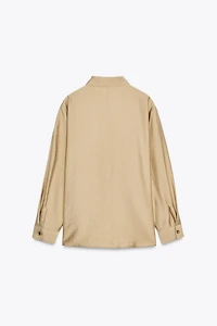GOLD BUTTON WRAP SHIRT