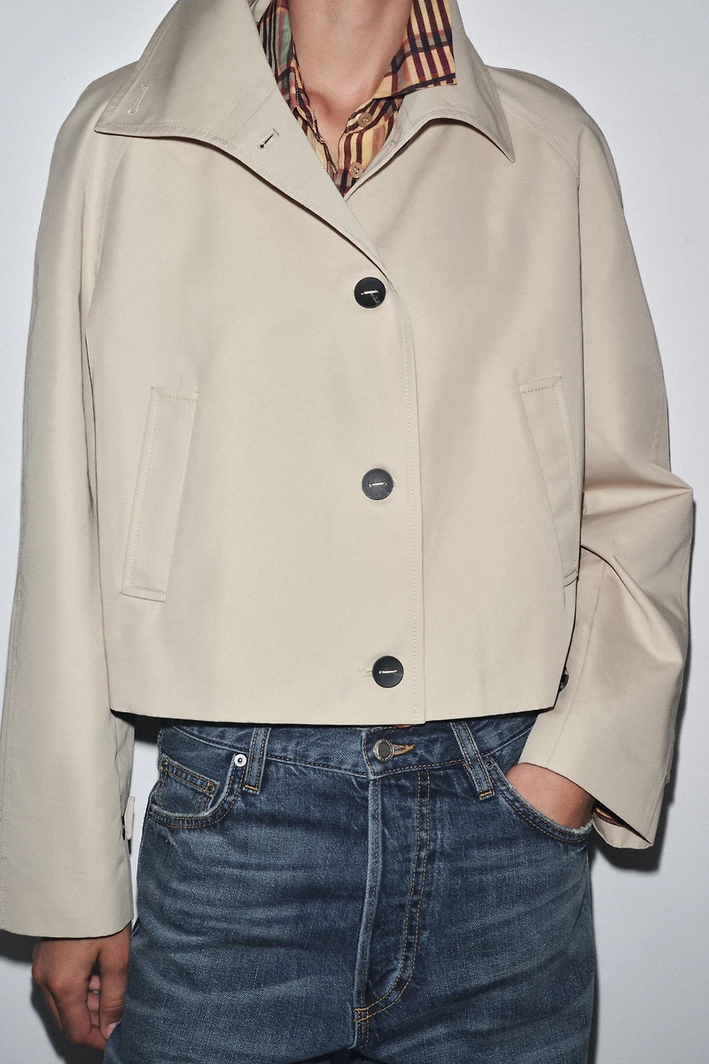 ZW COLLECTION SHORT TRENCH COAT