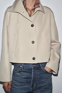 ZW COLLECTION SHORT TRENCH COAT