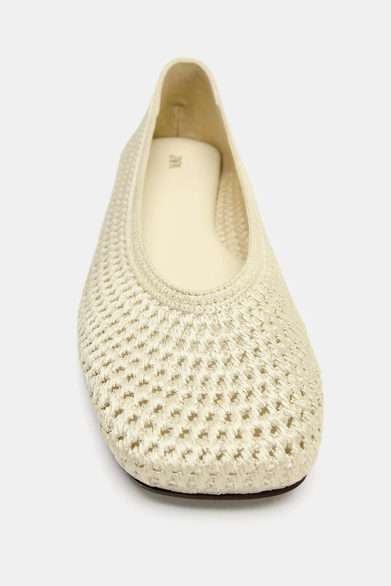 BRAIDED EFFECT BALLET FLATS