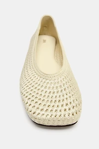 BRAIDED EFFECT BALLET FLATS