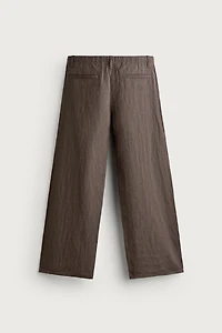 100% LINEN RELAXED FIT PANTS