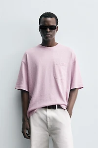 T-SHIRT COUPE DÉCONTRACTÉE AVEC POCHE